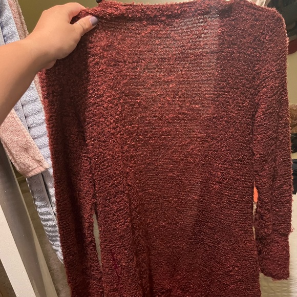Dark red warm cardigan - Picture 3 of 3